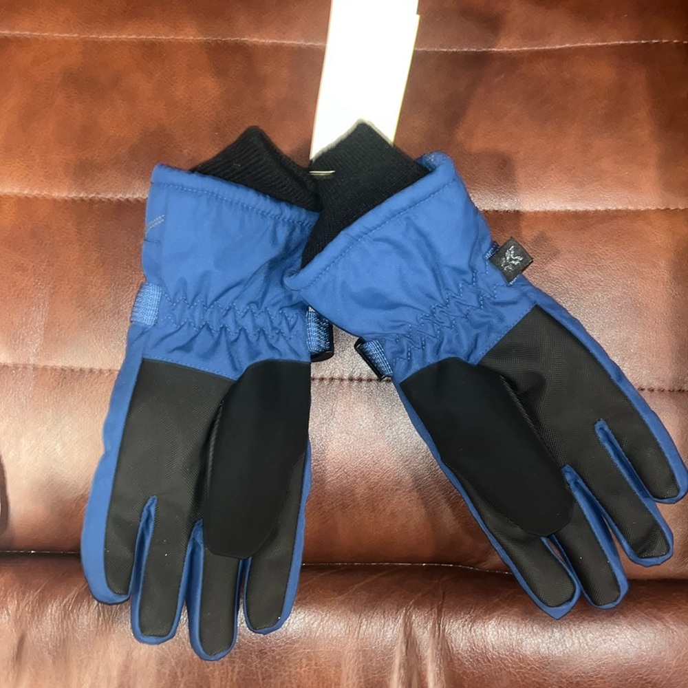 Size 8-14 winter gloves blue and black